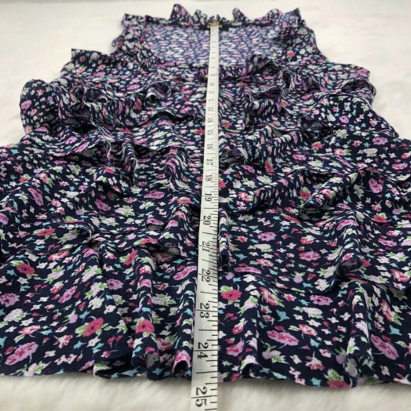 Express Sleeveless Ruffle Floral Blouse Size Small - Picture 5 of 7